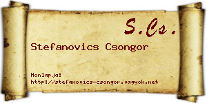 Stefanovics Csongor névjegykártya